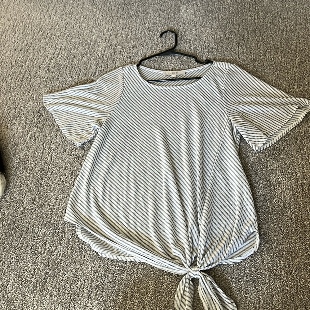 LOFT tie t-shirt, XS